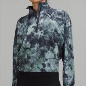 Lululemon Ready to Rulu Half Zip Pullover Diamond Dye Silver Blue Tide Teal 8